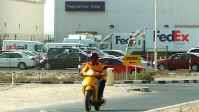 The FedEx US parcel delivery firm's regional hub at Dubai airport where a parcel bomb was intercepted on a cargo plane originating from Yemen.