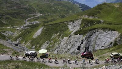 The peloton are on the way during Stage 8 of the 103rd edition of the Tour de France cycling race over 184km between Pau and Bagneres-de-Luchon, France, 09 July 2016. Yoan Valat / EPA