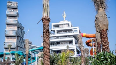 Trident Tower, a new water attraction at Atlantis Aquaventure, is 48 metres tall and home to 12 slides.