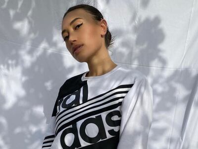 Leen Nizameddin, founder of the Sound.On label, which produces upcycled, zero-waste clothing in the UAE. Photo: Sound.On