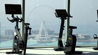 View from the gym on the 61st floor