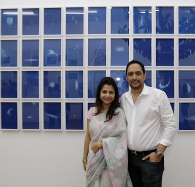 Rajeeb and Nadia Samdani at their home in Dhaka, Bangladesh