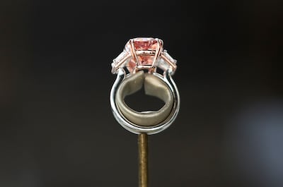 The Williamson Pink Star diamond sold for $49.9 million in Hong Kong in 2022. Pawan Singh / The National