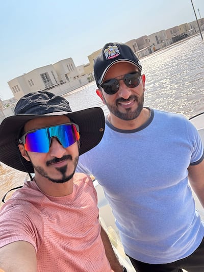 Jamal Al Janahi pictured with Sheikh Sultan bin Ahmed Al Qasimi, Deputy Ruler of Sharjah. Photo: Jamal Al Janahi