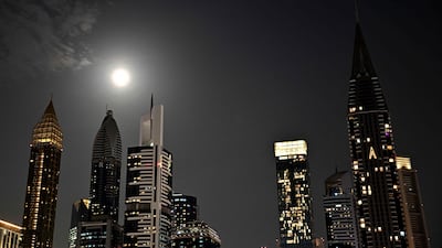 The Blood Moon in Dubai. AFP