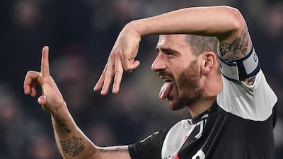 Leonardo Bonucci celebrates after scoring. AFP