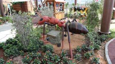 The Nature Park at The Green Planet includes larger-than-life animatronics of bugs and insects. All photos: Pawan Singh / The National