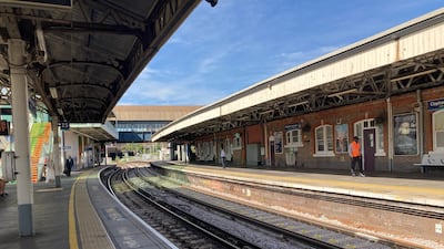 Almost-empty platforms at Clapham Junction in south-west London. PA