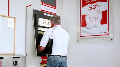 HSBC suffered a technical glitch yesterday. Rich-Joseph Facun / The National
