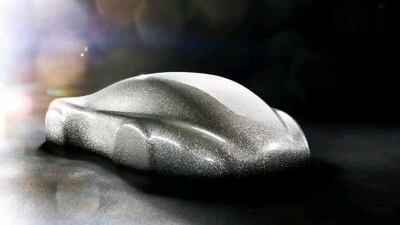 A test mould of materials that can be used on a diamond-encrusted car.