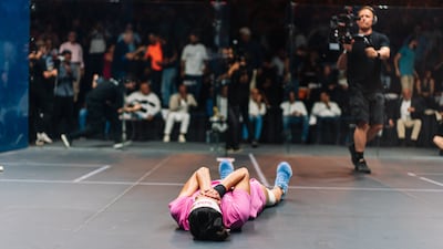 Nouran Gohar after her win. Photo: PSA