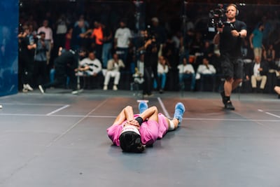 Nouran Gohar after being crowned Women's CIB PSA World Champion. Photo: PSA