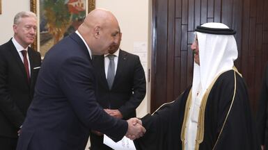 Lebanese President Joseph Aoun receives Bahrain's Ambassador to Lebanon Waheed Mubarak Sayyar, who is based currently in Damascus. BNA