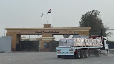 Aid lorries stuck at the Rafah crossing due to Israeli restrictions have become a symbol of Gaza's humanitarian crisis. EPA