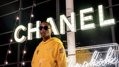 Williams in his hoodie for Chanel. Courtesy Chanel