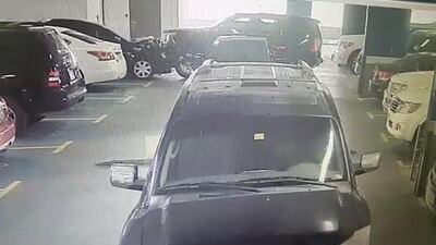 CCTV captures the moment of impact.