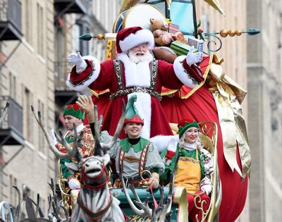 The Santa Claus float at the 93rd Annual Macy's Thanksgiving Day Parade on Thursday, November 28, 2019 in New York City. Getty Images