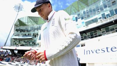 Joe Root of England runs on to the field ahead of Day 1 of the second Test against New Zealand on Friday. Gareth Copley / Getty Images / May 29, 2015