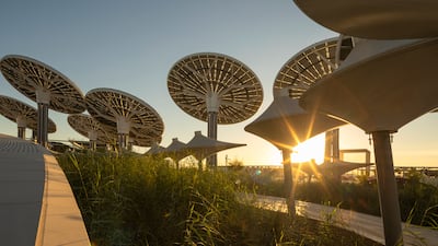 Terra – The Sustainability Pavilion – is surrounded by 18 Energy Trees. Photo: Expo 2020 Dubai