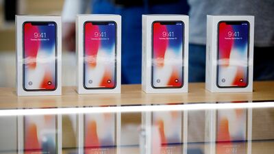 The new iPhone X at Dubai Mall. Mahmoud Khaled / EPA