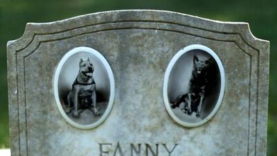 The final resting place of “Fanny” and “Dusty”, who died 15 years apart.