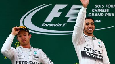 Lewis Hamilton leads Mercedes teammate Nico Rosberg by 17 points after three races of the 2015 F1 season. Dan Istitene / Getty Images