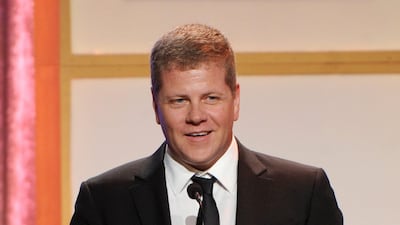 Michael Cudlitz accepts award for best supporting actor in a drama series for Southland. Frank Micelotta / Invision / AP