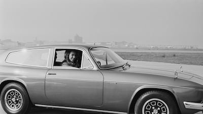 Princess Anne arrives at Heathrow Airport in a Reliant Scimitar car in 1971.