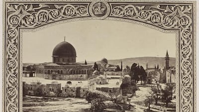 The title page of Francis Bedford’s volume of Middle East views, printed after the exhibition of photographs in London. Royal collection Trust / Queen Elizabeth II 2014