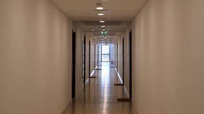A view of the corridor, as seen from Mr Hussein's front door.