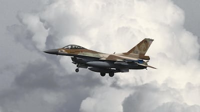An Israeli F-16 bomber. The UN peacekeeping force in Lebanon says the number of unauthorised Israeli flights over Lebanon has increased. AP
