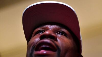 Floyd Mayweather speaks during a press conference at The Savoy Hotel on March 7, 2017 in London, England. Dan Mullan / Getty Images