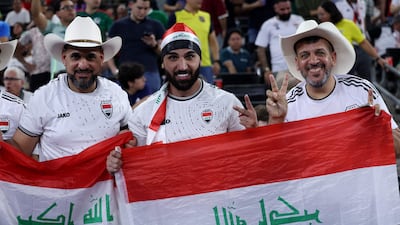 Iraqi fans celebrate at the BBVA Stadium in Guadalupe, Nuevo Leon state, Mexico. AFP