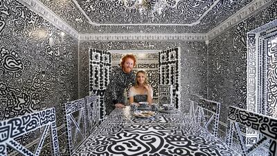 It's every child's dream — drawing over the walls all day long. Now, one artist, known as Mr Doodle, has turned it into a reality at his home in Kent, the UK. All photos: PA