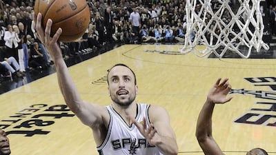 Manu Ginobili scored nine points for San Antonio on Tuesday. Brendan Maloney / AP