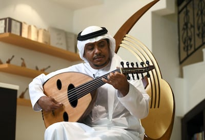 Mohammed Dohai, Oud instructor at Bait Al Oud conservatory in Abu Dhabi. Khushnum Bhandari for The National