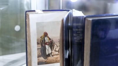 Manuscripts on display.