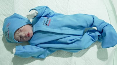 Soufyan was one of the first babies born on New Year's Day, at Medeor Hospital, Abu Dhabi. Photo: Burjeel