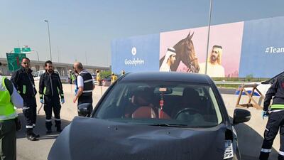 Seven people were injured in five separate accidents across Dubai over the weekend, police said. Courtesy Dubai Police