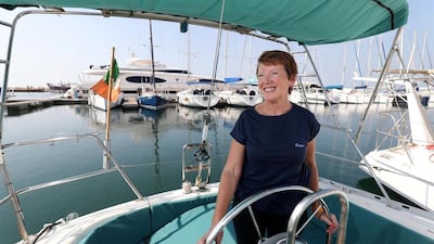 Marie Byrne, a professional counsellor, was one of the volunteers of the NPHW’s wellbeing initiative in April. Chris Whiteoak / The National