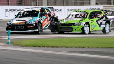 Reinis Nitiss and Rokas Baciuška make contact.