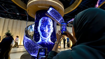 A display at the Abu Dhabi Future Health Summit. Victor Besa / The National