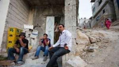 Kurdish residents of Jebel Aruz, an illegal housing settlement on the outskirts of Damascus.
