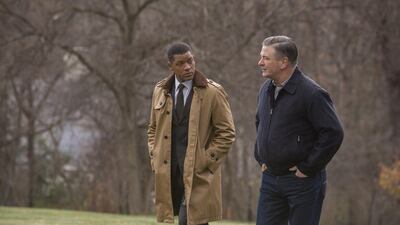 Will Smith, left, and Alec Baldwin in Concussion. Melinda Sue Gordon / Columbia Pictures