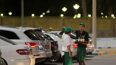 There are increasing calls for action to be taken to regulate cafes and restaurants that offer a drive-by service, amid concerns about problems caused by selfish drivers, such as double-parking, blocking other motorists, and the nuisance and noise that residents have to put up with. Ravindranath K / The National
