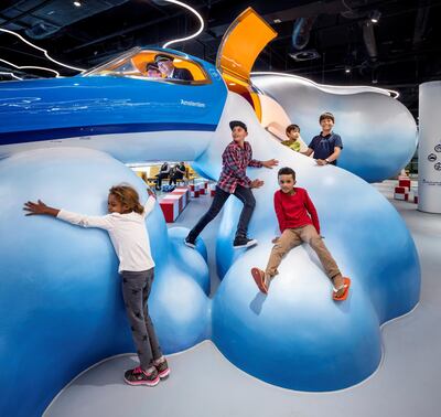 Kids play on a replica airplane at Schiphol Airport in Amsterdam. Courtesy Thijs Wolzak