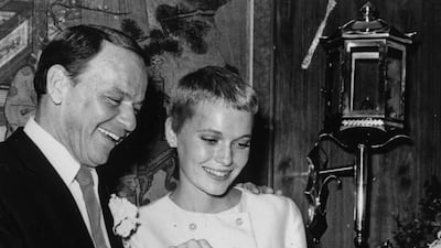 Frank Sinatra and Mia Farrow married in Las Vegas on July 19, 1966. Getty Images