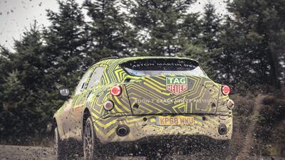 The rear quarters could be favourably compared to Alfa Romeo's swift SUV the Stelvio. Aston Martin