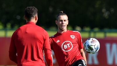 Wales' Gareth Bale during training. PA