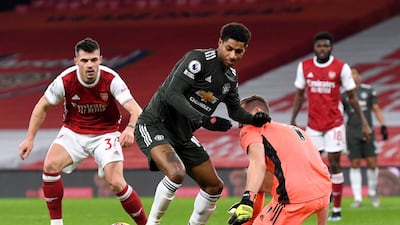 Marcus Rashford - 6. Hasn’t scored against Arsenal since his debut nearly five years ago. Paused and then took several touches with a chance just before half time. Fast but hesitant in front of goal. Shot into the side of the goal a minute before he was brought off after 79. PA